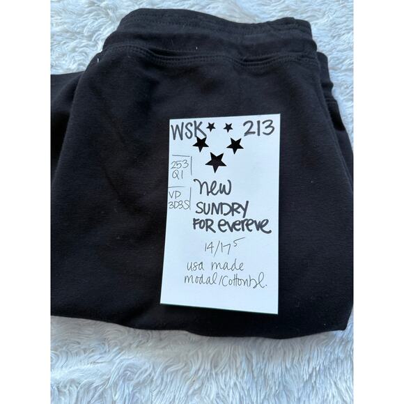 New Sundry for Evereve Skirt Women's Size 2 Black USA Made Modal/Cotton - Picture 3 of 6